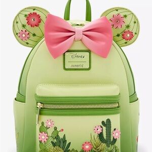 Loungefly Disney Minnie Mouse Cacti Ears Mini Backpack - with Wallet combo!